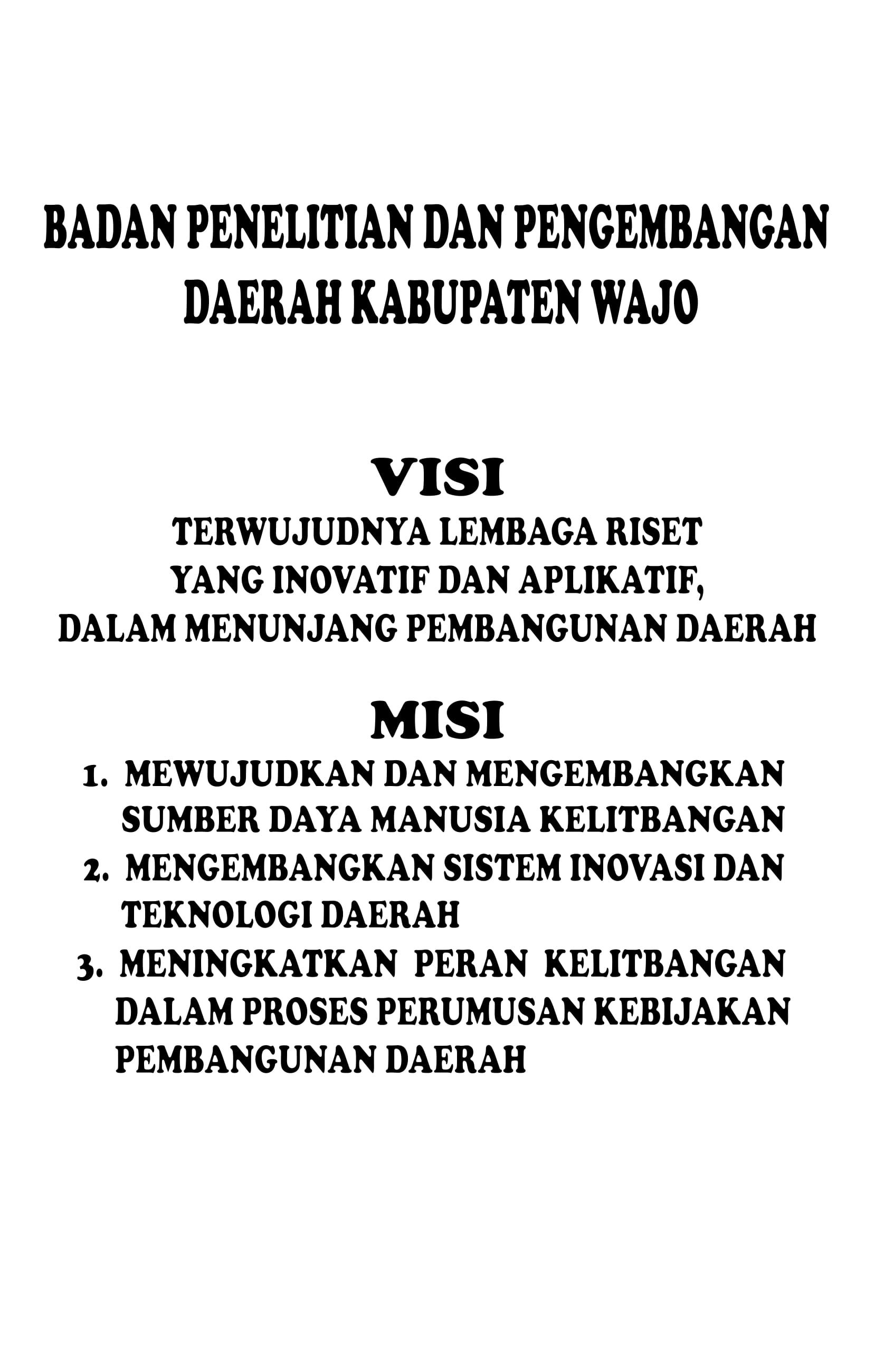 Visi Misi – Balitbangda