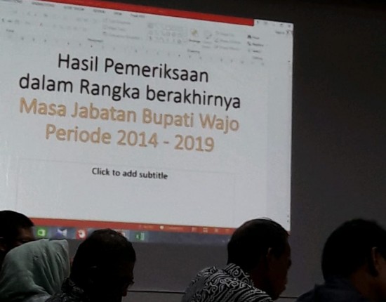 Pemaparan Hasil Pemeriksaan Inspektorat Prov. Sul-Sel