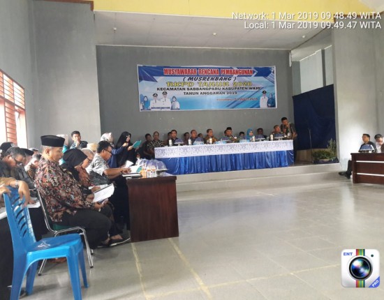 Musrenbang Kec. Sabbangparu, Jumat, 01 Maret 2019
